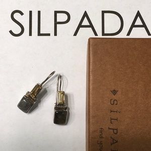 Silpada W0447 Citrine Labrodorite Hinged Earrings